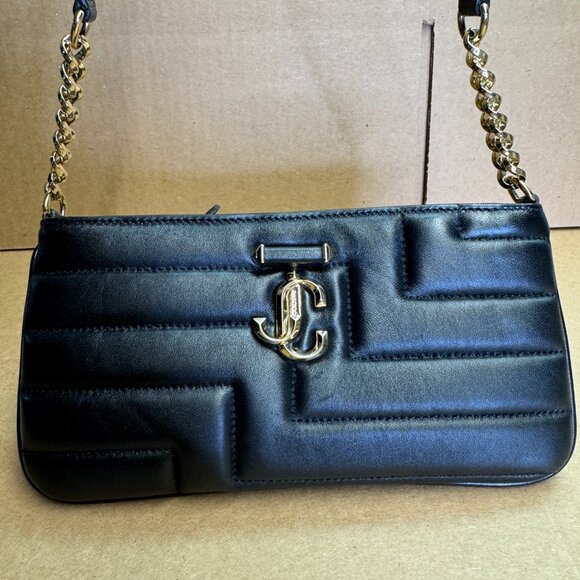 Jimmy Choo Avenue Slim Shoulder Bag - Black - New With Defects - Picture 8 of 12